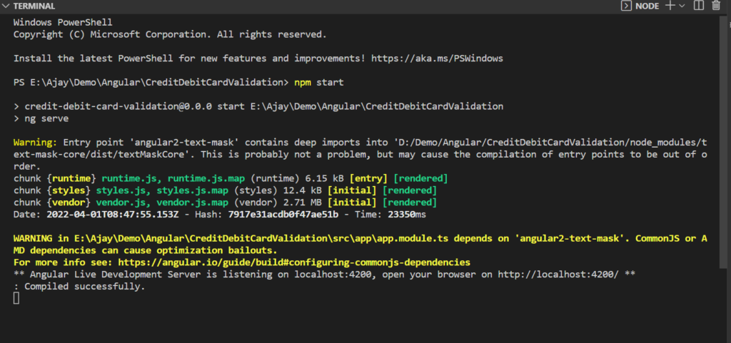 Creating your Angular 10 Project credit card validation Angular Custom Credit Card Validation: Tutorial