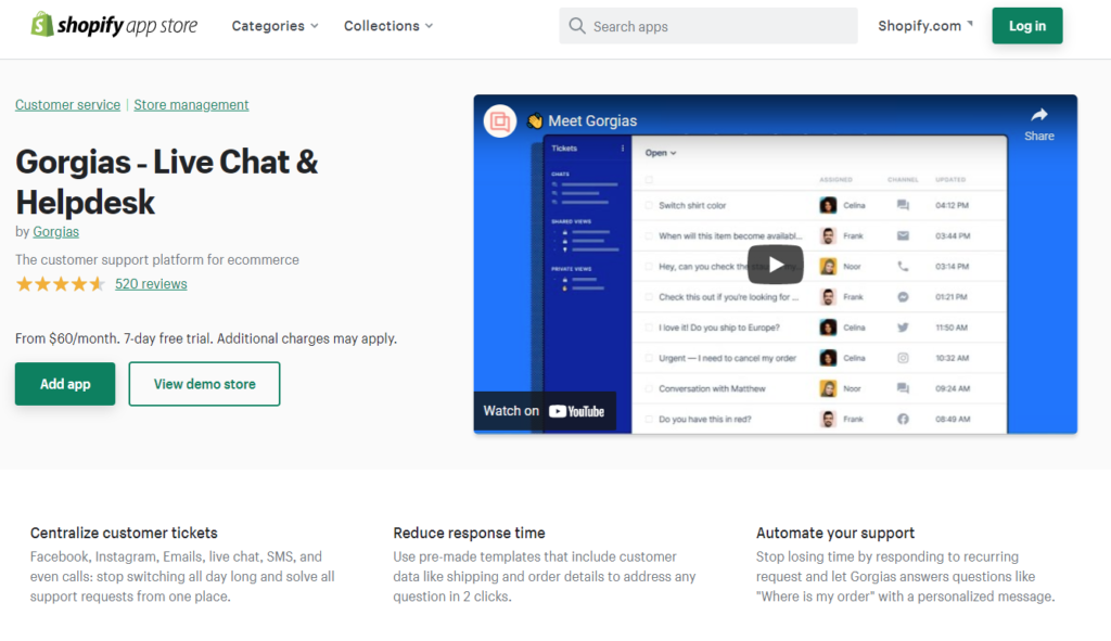 Gorgias Chatbot App