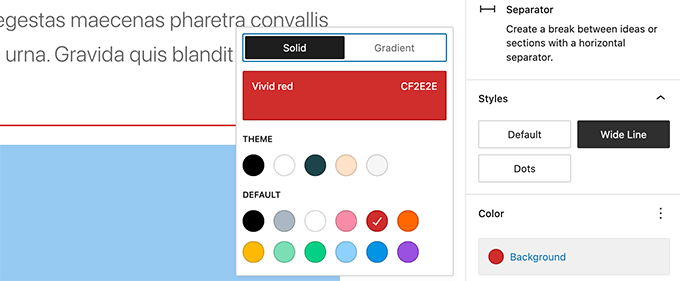 New color picker WordPress 6.0: All New Features and Improvements