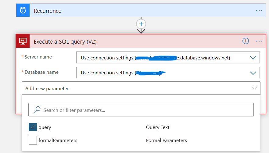 Selection of query from SQL Database