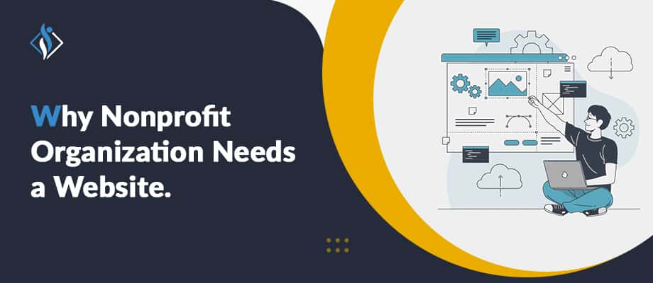 An image with the samarpan infotech logo and text in the image: why a nonprofit organization needs a Website