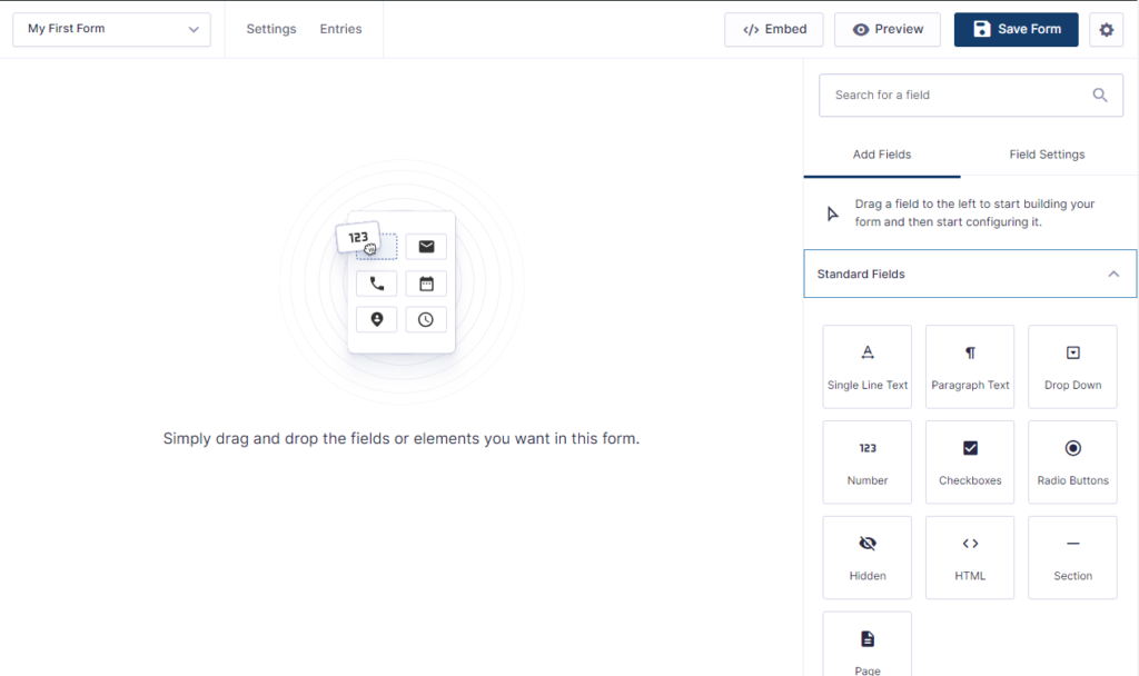 My first form dashboard in Gravity Forms with features