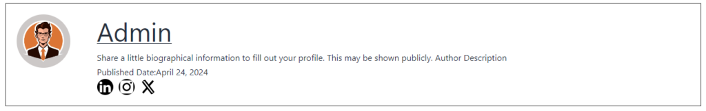 Author bio section
