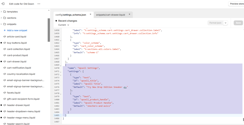 Shopify upsell custom code