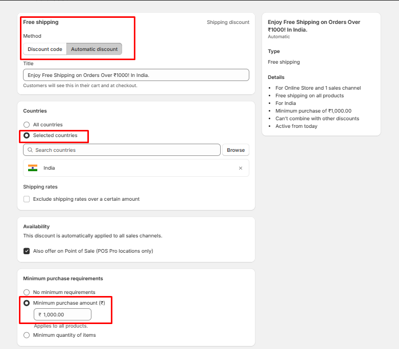 Shopify free shipping discount dashboard Shopify Discounts Explained: Types, Features & Easy Setup