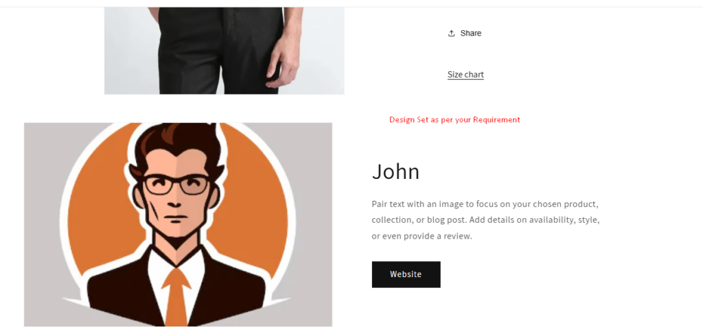 Author page view in shopify product