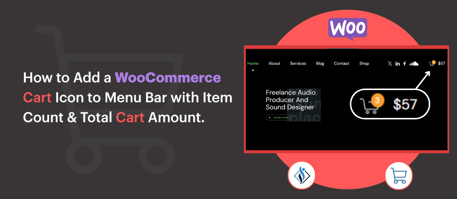How to add WooCommerce Cart Icon to Menu Bar with Item Count & Total Cart Amount