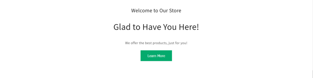 Final output after creating shopify section